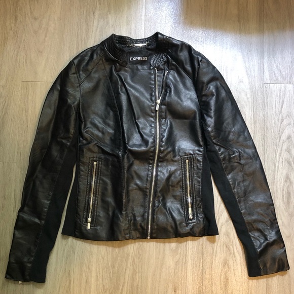 Express Jackets & Blazers - Express Black Leather Jacket